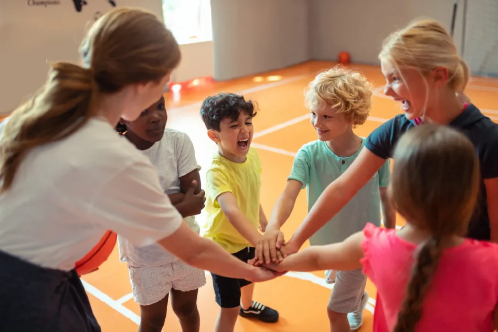 kids having fun at a youth center